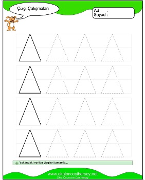 okul öncesi çizgi çalışma sayfaları